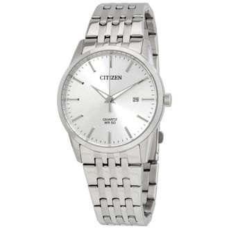 Citizen Quartz Silver Dial Stainless Steel Mens Watch BI5000-87A