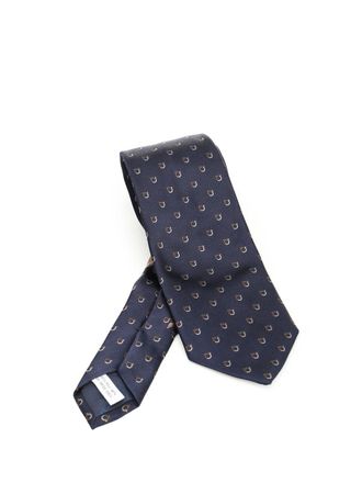 Ferragamo Gancini Bicolor Jacquard Tie