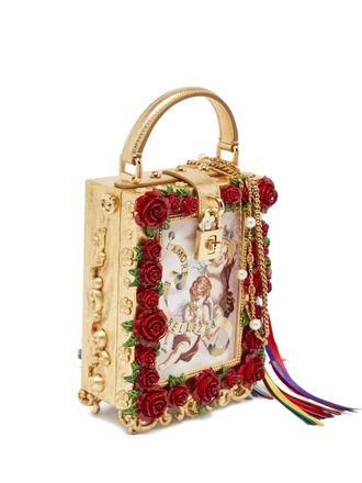 Dolce & Gabbana acrylic rose box bag - Gold