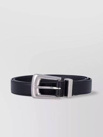 Saint Laurent adjustable folk buckle belt with metal finish
