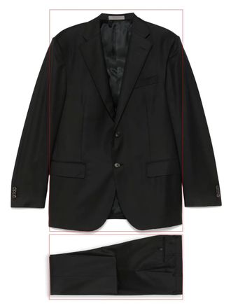 Corneliani virgin-wool single-breasted suit - Black