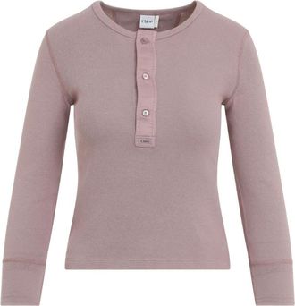Chlo&eacute; Pink Round-neck Sweater