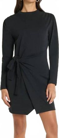 Nation Ltd Taylor Wrap Mini Dress In Jet Black
