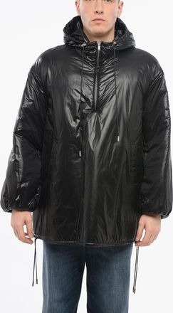 Saint Laurent Padded Anorak With Hood And Drawstring Hem Saint Laurent