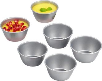 OEM Un Juego De 6 Moldes De Acero Al Carbono Para Pud&iacute;n, Moldes Antiadherentes Para Hornear, Moldes Para Cupcakes Y Moldes Para Muffins