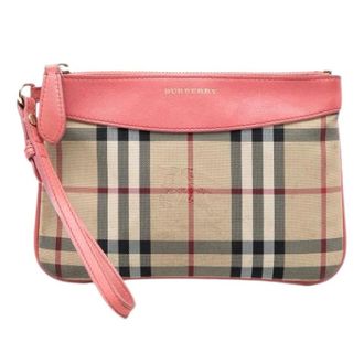 Burberry Pre-owned Canvas clutches - Dames - Pre-owned - Beige - Maat: ONE Size