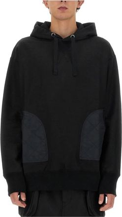 Junya Watanabe Katoenen hoodie voor comfort en stijl - Heren - Hoodies - Zwart - L - Katoen - Hoodies & sweatvesten