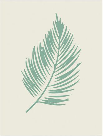 Komar Bild »Winter Tropics Black Panther Palm Leaf« Tiere 1 Stk. tlg. Wandbild zur Dekoration im Kinderzimmer - ohne Rahmen