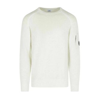 C.P. Company Round-neck Knitwear, male, White, Size: XL Round-neck Knitwear