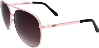 Quay Quay Unisex 45mm Gold Sunglasses VIVIENNE-GLDBRN-45