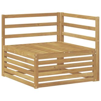 vidaXL Sof&aacute; De Esquina Para Exteriores Madera De Acacia S&oacute;lida Blanco Vidaxl