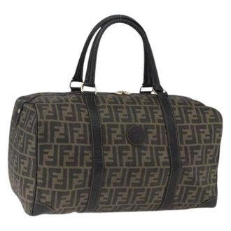 Fendi Pre-owned Weekend Bags, female, Brown, Size: ONE SIZE Pre-owned Vintage Canvas Weekend Bag