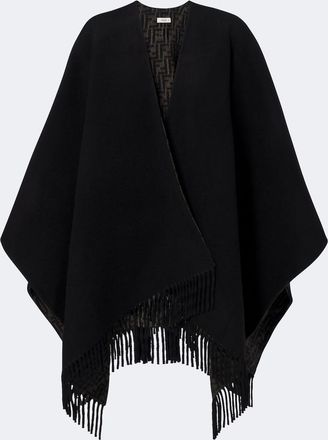 Fendi Poncho reversibile in lana e cashmere