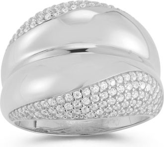 Glaze Jewelry Pav&eacute; Cubic Zirconia Statement Ring in Silver at Nordstrom Rack, Size 7
