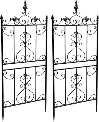 Clp Set De 2 Celos&iacute;as Myrte Espaldera Decorativa De Metal Para Plantas Trepadoras Antracita