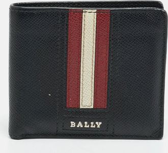 Bally Black Leather Bifold Wallet
