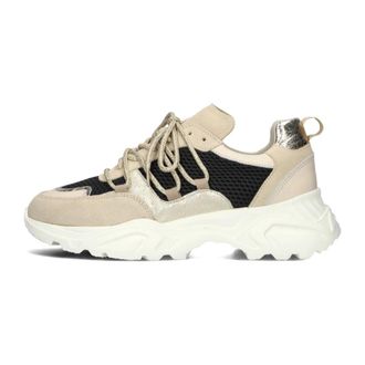 Tango Schoenen, Dames, Veelkleurig, 37 EU, Leer, Alicia 2 Lage Sneakers Zwart Beige