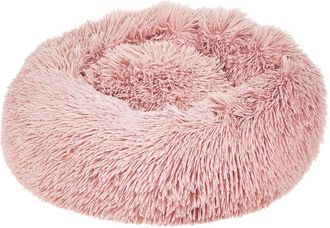 Beliani Cama Para Perro De Pelo Sint&eacute;tico Rosa 50 Cm Mascota Gato Suave Kulu