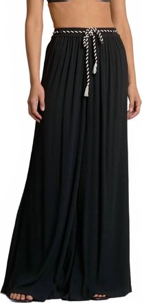 Elan Wide Leg Resort Pants In Black