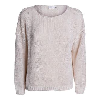 Roberto Collina Round-neck Knitwear, female, Beige, Size: XS Boat-neck Knitwear