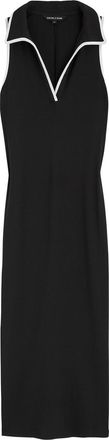 Veronica Beard Darien Ribbed Jersey-knit Midi Dress - Black - S (UK8-10 / S)