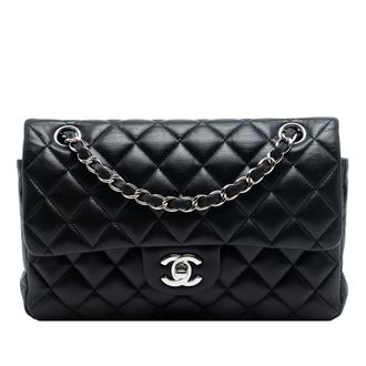 Chanel Tweedehands Kleine Classic Lamsleer Dubbele Flap