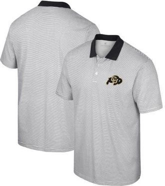 Colosseum Mens Colosseum White/Black Colorado Buffaloes Print Stripe Polo at Nordstrom, Size Xxx-Large