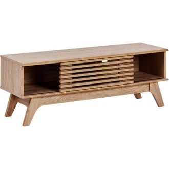 Beliani Beliani - Modern tv Stand Particle Board Unit Brown Slide Front Storage Shelf Sideboard Toledo
