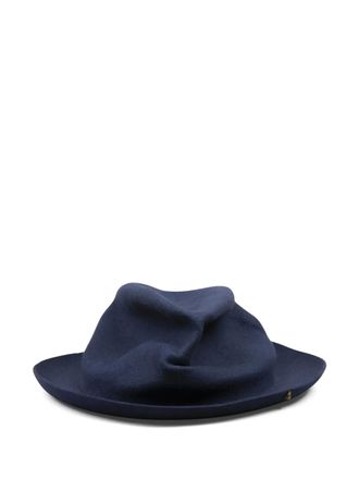 Super Duper Fedora Hobo in lana - Blu