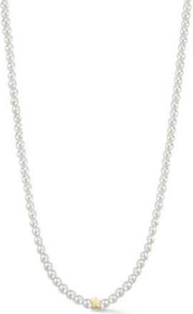 Sphera Milano Star Charm Cultured Pearl Necklace in Gold at Nordstrom Rack