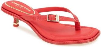 Kenneth Cole Gillie Kitten Heel Slide Sandal in Red Lizard at Nordstrom, Size 8.5