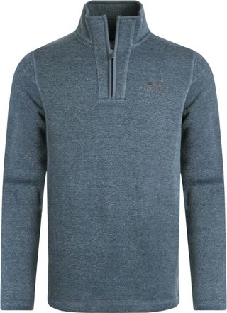 Weird Fish Heren Stowe Gebreide Half Rits Fleece Top (Stofblauw)