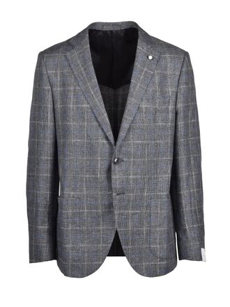 Lubiam Round Jacket Linen/Wool - Grey