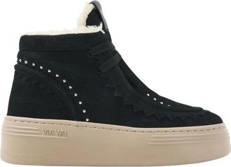 VIA VAI Isa Callum Sneakers - Dames - Sneakers - Zwart - 40 EU - Leer - Schoenen