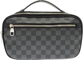 Louis Vuitton Pre-owned Damier Graphite Schoudertas - Heren - Vintage Heuptassen - Grijs - ONE Size - Vintage