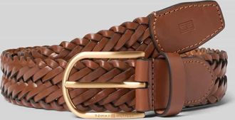 Tommy Hilfiger G&uuml;rtel aus echtem Rindsleder in Cognac, Gr&ouml;&szlig;e 100