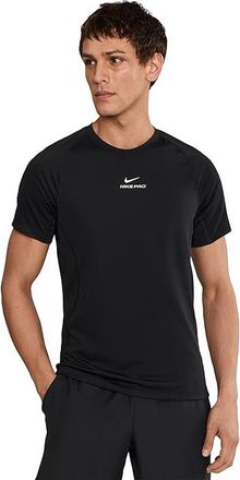 Nike Pro Training Dri-FIT Short Sleeve Top Mens Workout Black/White : 2XL, Polyester