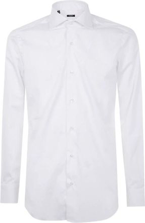 Barba Modello I Shirt - Heren - Zakelijke Overhemden - Wit - M - Katoen - Overhemden