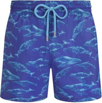 Vilebrequin Men Ultra-light and packable Swim Shorts Sparkling Whales in Versailles at Nordstrom, Size Xx-Large