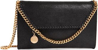 Stella McCartney Falabella Grained Faux Suede Wallet-On-Chain