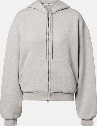 Acne Studios Felpa con cappuccio Faye in pile di cotone con zip