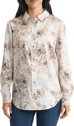 Jones New York Button-Up Shirt in Jones White Multi at Nordstrom, Size X-Large P