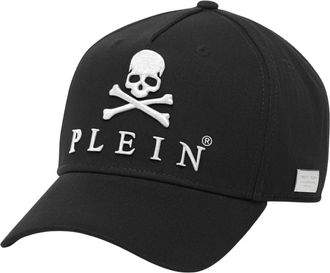 Philipp Plein Baseball Cap Skull & Bones - unisex - Petten - Zwart - ONE Size - Katoen - Accessoires