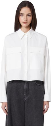 Max Mara Boxy Shirt - Dames - Overhemden - Wit - XS - Katoen - Overhemden