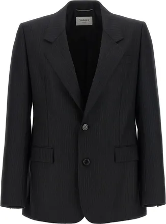 Saint Laurent Black Notched Lapel Blazer