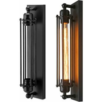 Hoopzi Corridor Wall Lamp, Vintage Wall Lamp, Retro Style Vintage Industrial Lamp, E26 / E27 Wrought Iron Wall Lamp (No Bulb Included) (1PCS)