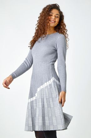 Roman Ribbed Stretch Knit Dress