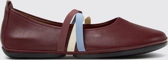 Camper Ballerina Mary Jane Twins in pelle a righe multicolor con lacci elastici