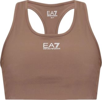 Emporio Armani Emporio Armani Ea7, Fitness, Dames, Bruin, XS, Polyester, Korte Trainingstop