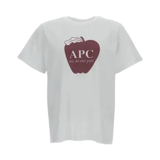 A.P.C. T-Shirts, male, White, Size: XL Pomme Tee